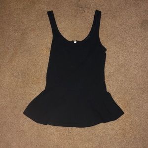 Black flair tank top